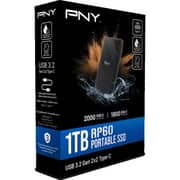 PNY RP60 Portable SSD USB3.2 Gen 2x2 1TB Black - PSD0CS3060-1TB-RB