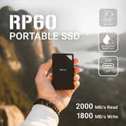 PNY RP60 Portable SSD USB3.2 Gen 2x2 1TB Black - PSD0CS3060-1TB-RB