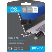 PNY Elite-X Fit Flash Drive USB3.2 128GB Black - P-FDI128GEXFITC-GE