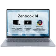 Asus Zenbook 14 (2026) Laptop - 3rd Series / Intel Core Ultra 9-386H / 14inch FHD / 512GB SSD / 24GB RAM / Shared Intel Graphics / Windows 11 Home / English & Arabic Keyboard / Arctic Blue / Middle East Version - [UX3480AA-TBOLEDU9]