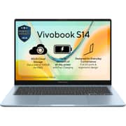 Asus Vivobook S14 (2026) Laptop - Snapdragon X X1-26-101 / 14inch WUXGA / 512GB SSD / 16GB RAM / Shared Qualcomm Adreno Graphics / Windows 11 Home / English & Arabic Keyboard / Light Blue / Middle East Version - [S5408QA-TM197W]