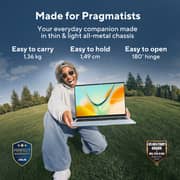 Asus Vivobook S14 (2026) Laptop - Snapdragon X X1-26-101 / 14inch WUXGA / 512GB SSD / 16GB RAM / Shared Qualcomm Adreno Graphics / Windows 11 Home / English & Arabic Keyboard / Light Blue / Middle East Version - [S5408QA-TM197W]