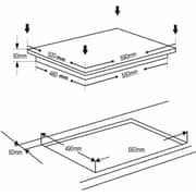 Hoover Built-in 4 Zone Ceramic Hob 60cm Black - HEH-W64C-GBI