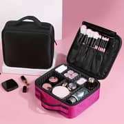 Hebat Premium Makeup Bag Pink/Black - HT-846