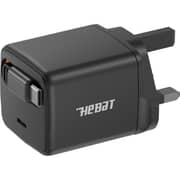 Hebat USB-C Charger With Built-in Charging Cable Black - HT-411