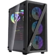 Cyberspace Gaming Tower (2024) Desktop - AMD Ryzen 5-8400F / 500GB SSD / 16GB RAM / 8GB NVIDIA GeForce RTX 5050 Graphics / Windows 11 / Black / International Version