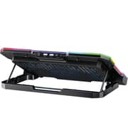 Pawa Laptop Cooling Stand With Phone Holder Silver - PW-LPSTRGB6-SL