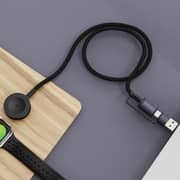 Pawa Hybrid Apple Watch Charger With Cable 1.2m Black - PW-TA3115W3-BK