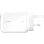 Belkin UltraCharge Retractable GaN Wall Charger 67W White - WCH022MYWH