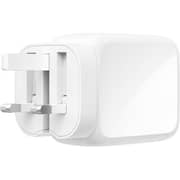 Belkin UltraCharge Retractable GaN Wall Charger 67W White - WCH022MYWH