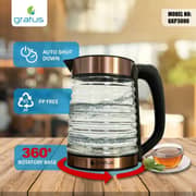 Gratus 1.8L Premium Borosilicate Glass Kettle - GKP3000