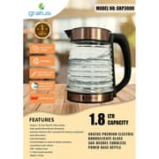Gratus 1.8L Premium Borosilicate Glass Kettle - GKP3000