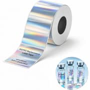 Niimbot Glossy Printer Tape Laser Silver 40x20mm 1 Roll - 1ED01160802