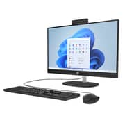HP All-in-One (2023) Desktop - 13th Gen / Intel Core i7-1355U / 23.8inch FHD / 512GB SSD / 16GB RAM / Shared Intel Iris Xe Graphics / Windows 11 / English Keyboard / E Black / International Version [24-CR0384NH]