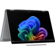 HP OmniBook X Flip 2-in-1 Convertible (2026) Laptop - AMD Ryzen AI 7-350 / 14inch 3K / 1TB SSD / 32GB RAM / Shared AMD Radeon 860M / Windows 11 Home / English & Arabic Keyboard / Meteor Silver Aluminum / ME Version - [14-FK0013NE] + Mouse + Briefcase