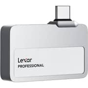 Lexar Professional Go Portable SSD USB 3.2 Gen 2 1TB Silver - LSL400X001T-RNSNG