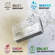 Lexar Professional Go Portable SSD USB 3.2 Gen 2 1TB Silver - LSL400X001T-RNSNG