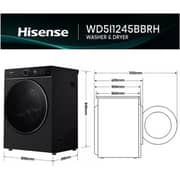 Hisense KitchenFit 5i Series Front Load Washer / Dryer 12 kg / 8 kg - WD5I1245BBRH