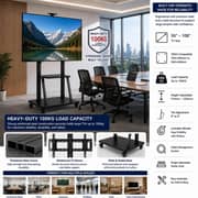 BrandTech Heavy-Duty Mobile TV Stand Black - BT55100B1