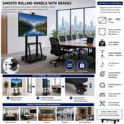 BrandTech Heavy-Duty Mobile TV Stand Black - BT55100B1