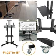 BrandTech Premium Heavy-Duty Mobile TV Stand Black - BT3275B1