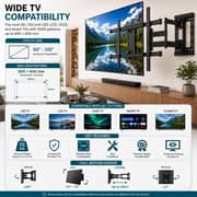 BrandTech Primestar Heavy-Duty Full Motion TV Wall Mount Bracket Black - BT50120FM1