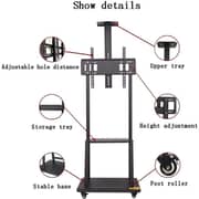 BrandTech Premium Heavy-Duty Mobile TV Stand Black - BT3275B2