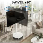 BrandTech Premium Swivel Mobile TV Stand White - BT3265W1