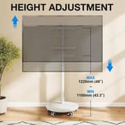 BrandTech Premium Swivel Mobile TV Stand White - BT3265W1