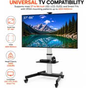 BrandTech Mobile TV Stand with Wheels Black - BT3786B1