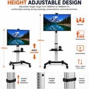 BrandTech Mobile TV Stand with Wheels Black - BT3786B1