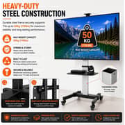 BrandTech Mobile TV Stand with Wheels Black - BT3786B1