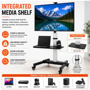 BrandTech Mobile TV Stand with Wheels Black - BT3786B1