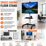 BrandTech Mobile TV Stand with Wheels Black - BT3786B1