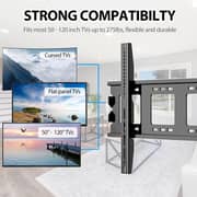BrandTech Ultra Strong Slim Fixed TV Wall Mount Black - BT50120FX1