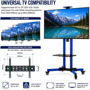 BrandTech Heavy Duty Rolling Mobile TV Stand Blue - BT3270U1