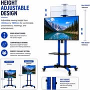 BrandTech Heavy Duty Rolling Mobile TV Stand Blue - BT3270U1