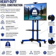 BrandTech Heavy Duty Rolling Mobile TV Stand Blue - BT3270U1