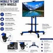 BrandTech Heavy Duty Rolling Mobile TV Stand Blue - BT3270U1
