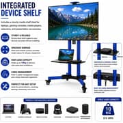 BrandTech Heavy Duty Rolling Mobile TV Stand Blue - BT3270U1