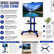 BrandTech Heavy Duty Rolling Mobile TV Stand Blue - BT3270U1