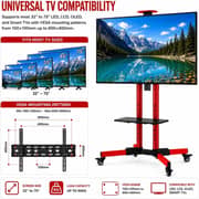 BrandTech Heavy Duty Rolling Mobile TV Stand Red - BT3270R01