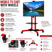 BrandTech Heavy Duty Rolling Mobile TV Stand Red - BT3270R01
