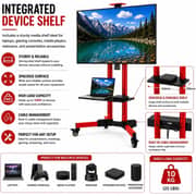 BrandTech Heavy Duty Rolling Mobile TV Stand Red - BT3270R01