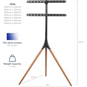 BrandTech Modern Easel Tripod TV Stand Walnut - BT4565WN1