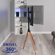 BrandTech Modern Easel Tripod TV Stand Walnut - BT4565WN1
