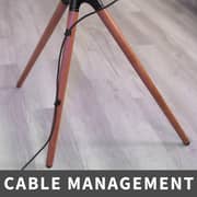 BrandTech Modern Easel Tripod TV Stand Walnut - BT4565WN1