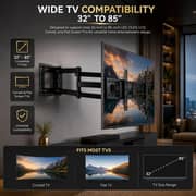BrandTech Full Motion Swivel TV Wall Mount Black - BT3286FM1