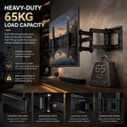 BrandTech Full Motion Swivel TV Wall Mount Black - BT3286FM1