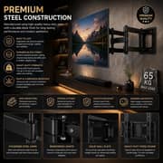 BrandTech Full Motion Swivel TV Wall Mount Black - BT3286FM1